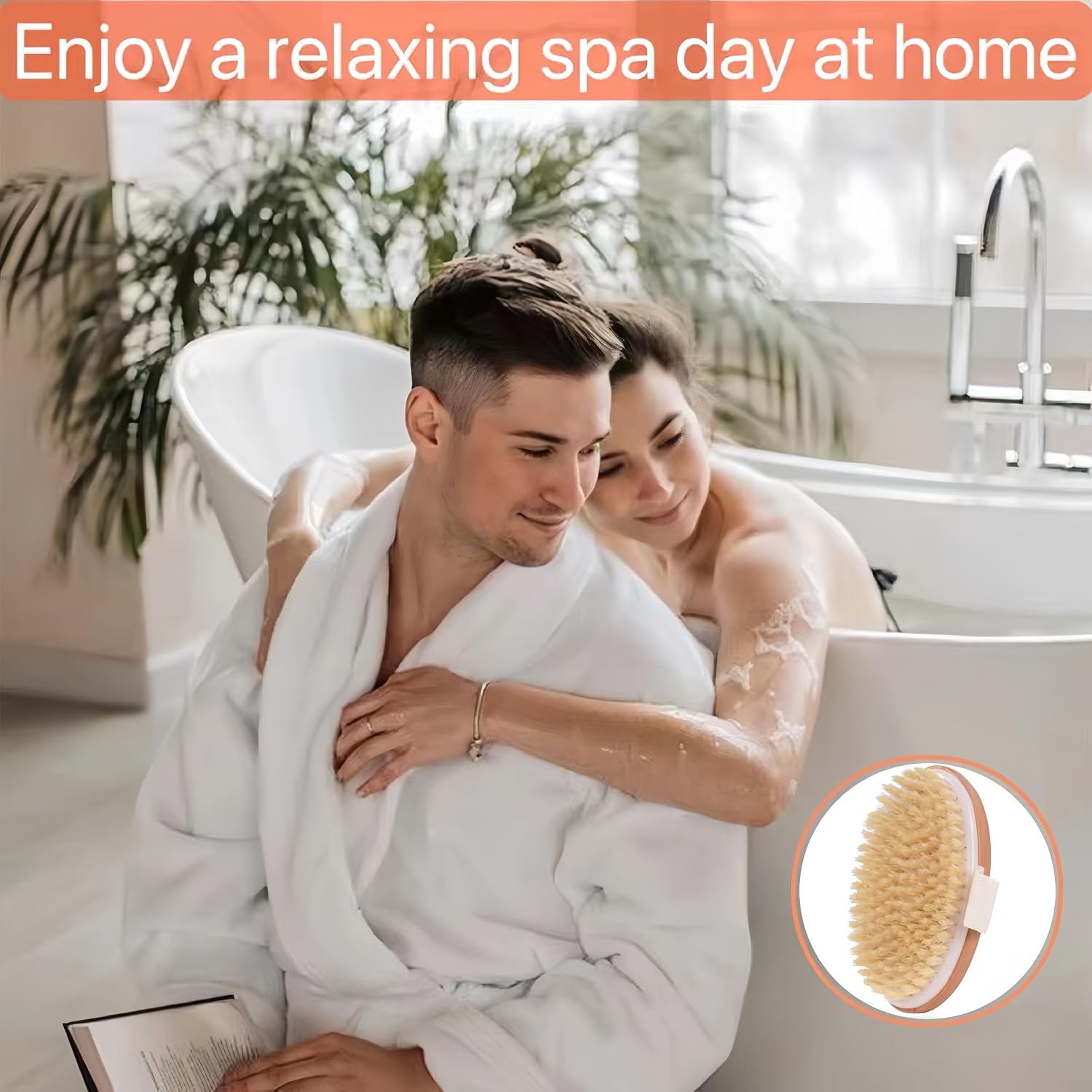 2 Pcs Dry Brushing Body Brush,Natural Bristle Exfoliating Body Scrubbers for Dead Skin,Cellulite,Lymphatic Drainage and Improve Blood Circulation