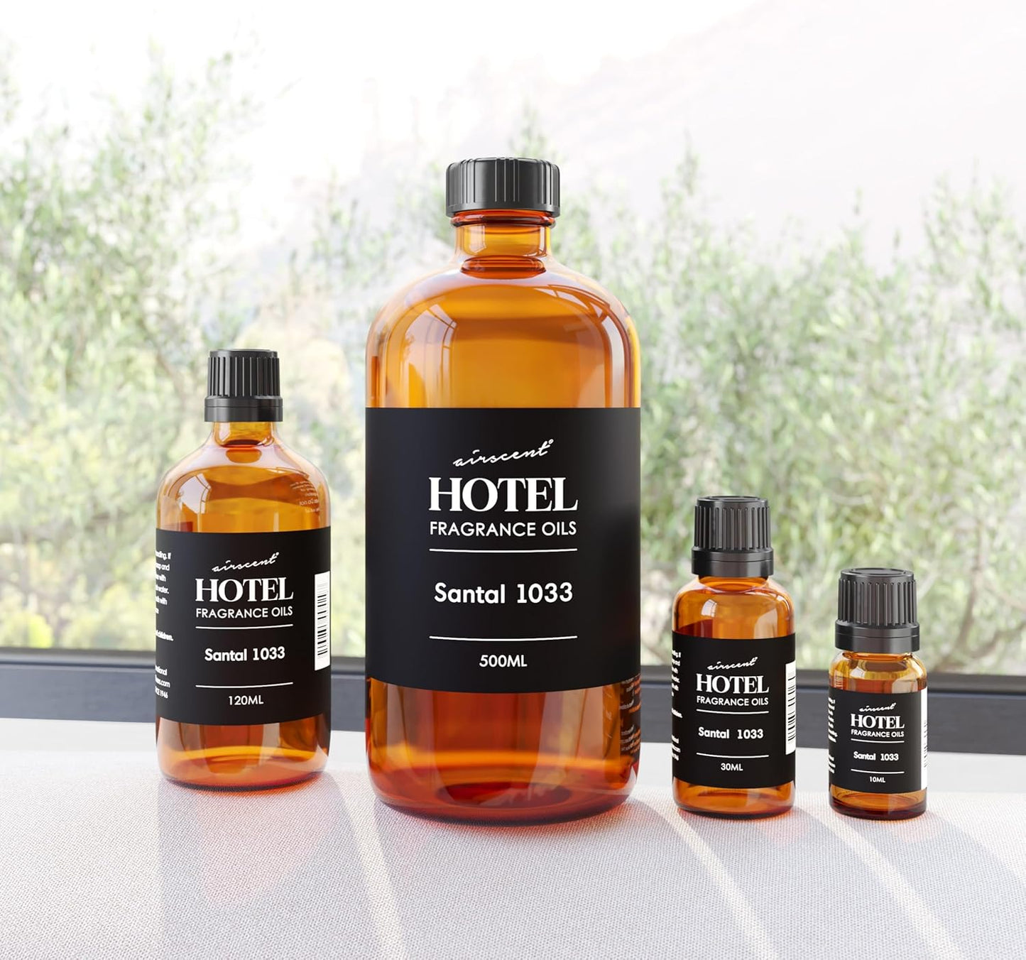 AirScent Santal Diffuser Oil No. 1033 - Santal-33 Inspired Perfume Dupe - Cardomom Sandalwood Iris - Fragrance Oil for Ultrasonic and Waterless Diffusers and Crafting - 10 mL, 0.34 fl oz