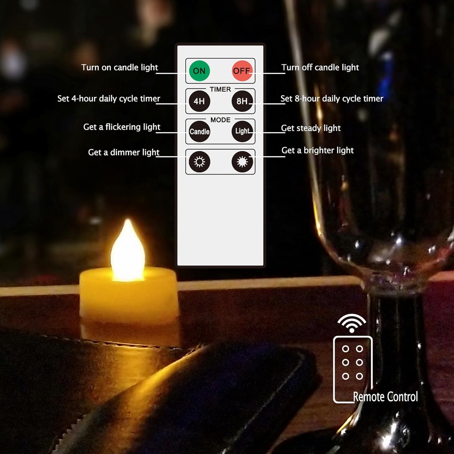 Waterproof Outdoor Flameless LED Candles - with Remote and Timer Realistic Flickering Battery Operated Electric Plastic Resin Pillar Candles for Christmas Decoration 3-Pack 3”x6”
