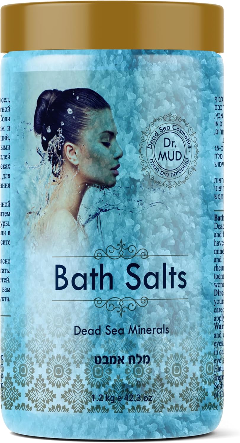 Natural Dead Sea Salt 100% Mineral-Rich Bath Soak, More Minerals Than Epsom Salt, Deep Relaxation, Detox, Exfoliates & Softens Skin, Helps Psoriasis, Eczema