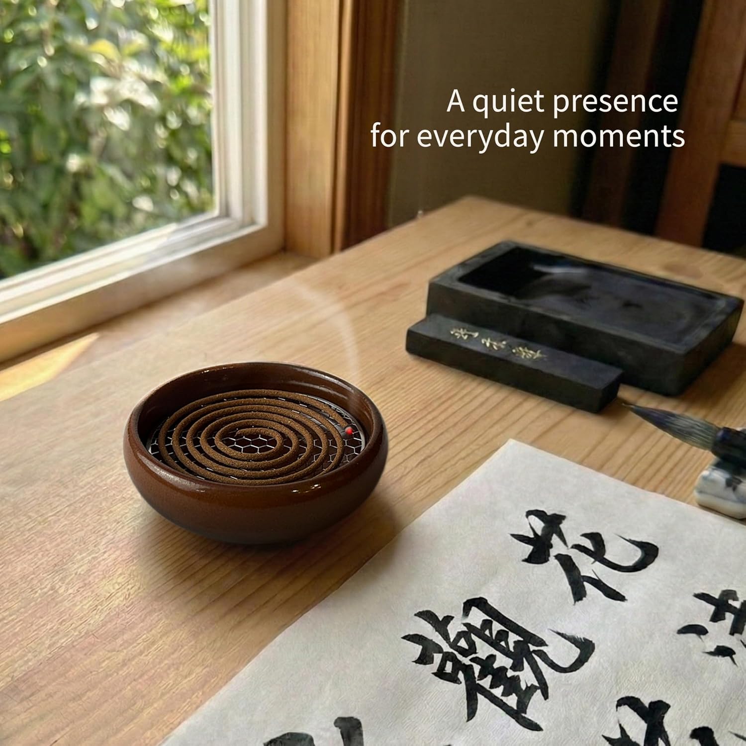 I H INCENSE HOUSE+ – ShinShan Sandalwood Incense Coil · 48 Coils · 3.5–4 Hours · Daily Use · Metal Mesh Incense Holder Included · SS4H (1 Box)