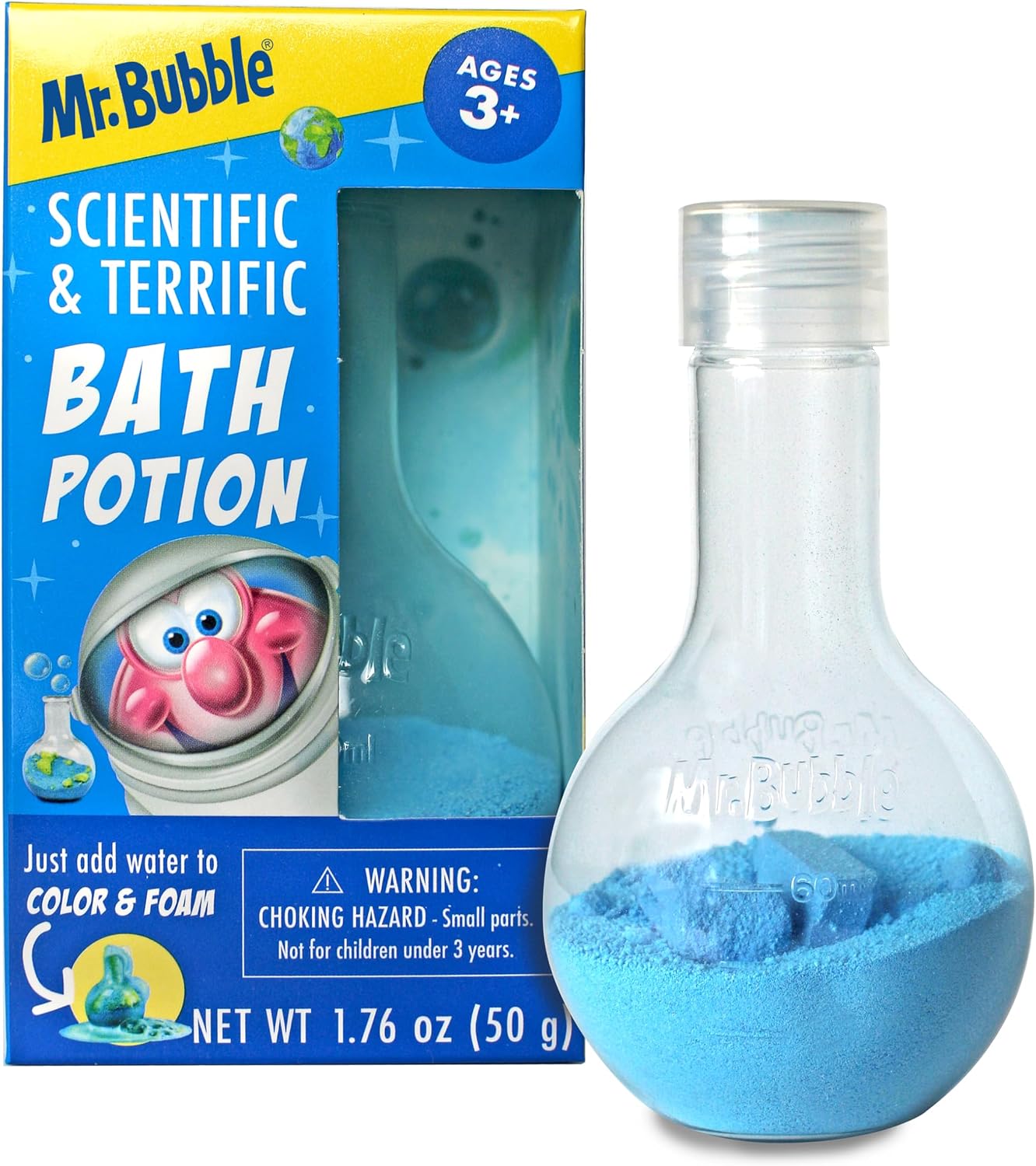 Mr. Bubble The Original Kids Bath Bomb Potions, Colorful Fizzy Fun, Cool Foam and Bubble Science Beaker for the Bath (Pack of 2)