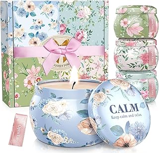 BlissfulOasis Scented Candles Set, 17.6 oz 4 Pack Home Scented Candles, 100-120 Hours Candle Set for Men Dad Women, Long Lasting Soy Wax Aromatherapy Gift for Birthday, Fathers Day, Mother's Day