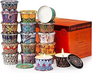 18 Pack Scented Candles Set,Soy Wax Travel Candles Bulk, Long Lasting Aromatherapy Candle Gift Set for Women, Home Fragrance, Mother's Day,Relaxation & Stress Relief