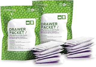 Ever Bamboo Drawer Deodorizer & Dehumidifier - Natural Bamboo Charcoal Odor Absorber, 8 x 10g. Twin pack