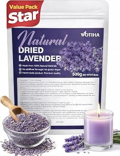 WOTIHA Culinary Dried Lavender Buds - 17.6oz Extra Grade Bulk Lavender Flowers for Baking, Tea & Lemonade - 100% Natural Fresh Buds for Sachets, Baths, Wedding Decor & DIY Crafts