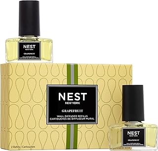 NEST New York Wall Diffuser Refill Vials, Grapefruit - Set of 2 - Up to 60 Days of Continuous Scent - Cruelty Free, Vegan - Made in USA