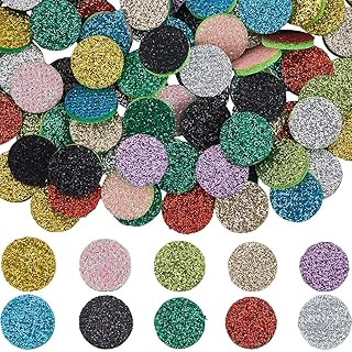 SUNNYCLUE 100Pcs Essential Oil Refill Pad Perfume Pads 15 x 3mm Random Colorful Cotton Flat Round Aromatherapy Microfibre Locket Necklace Replacement Refills Diffusers for Bracelet Car Home Supplies