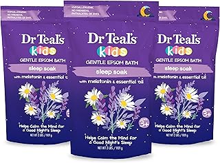 Dr Teal's Kids Gentle Epsom Salt, Sleep Soak with Melatonin & Essential Oil Blend, 2 lbs (Pack of 3)