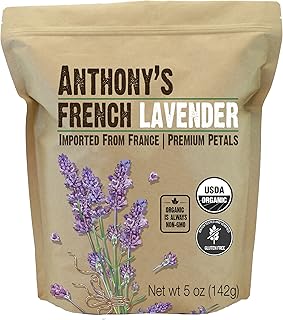 Anthony's Organic French Lavender Petals, 5 oz, Extra Grade, Dried, Gluten Free & Non GMO