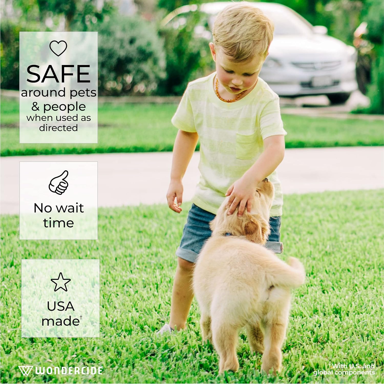 Wondercide - Outdoor Pest Control Spray with Natural Essential Oils - Mosquito, Ant, Flea, Tick, Insect Repellent, Treatment, Killer - Safe Around Pets Kids 32 oz