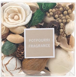 Qingbei Rina Spring Potpourri Dried Flowers,Peach Scented Decorative Potpourri Bowl Filler,Vase Filler,Home Fragrance Smell,Bathroom Decor,14 oz(White)
