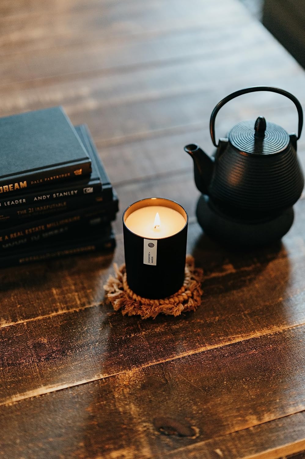 Calyan Wax Co. Lemon & Sage Scented Candle - 75 Hour Burn - Luxury Clean Soy Wax Candles - Long Lasting Black Tumbler Jar Candle for Home - 10.2oz