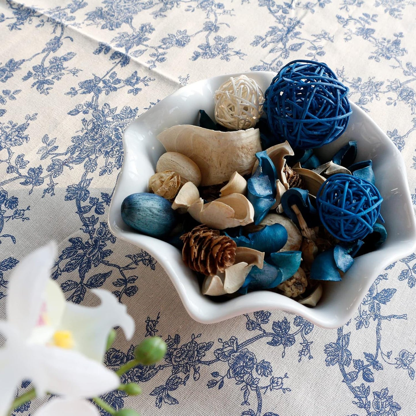 Qingbei Rina Spring Potpourri Bags, Ocean Breeze Scented Potpourri Bowl Filler,Beach Coastal Blue Vase Filler,Home Fragrance Sachet of Petal,Bathroom Decor,9.9 Oz