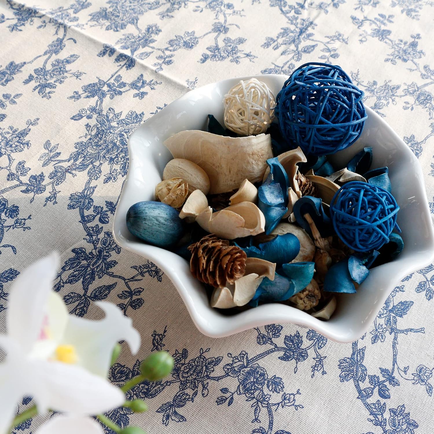 Qingbei Rina Spring Potpourri Bags, Ocean Breeze Scented Potpourri Bowl Filler,Beach Coastal Blue Vase Filler,Home Fragrance Sachet of Petal,Bathroom Decor,9.9 Oz