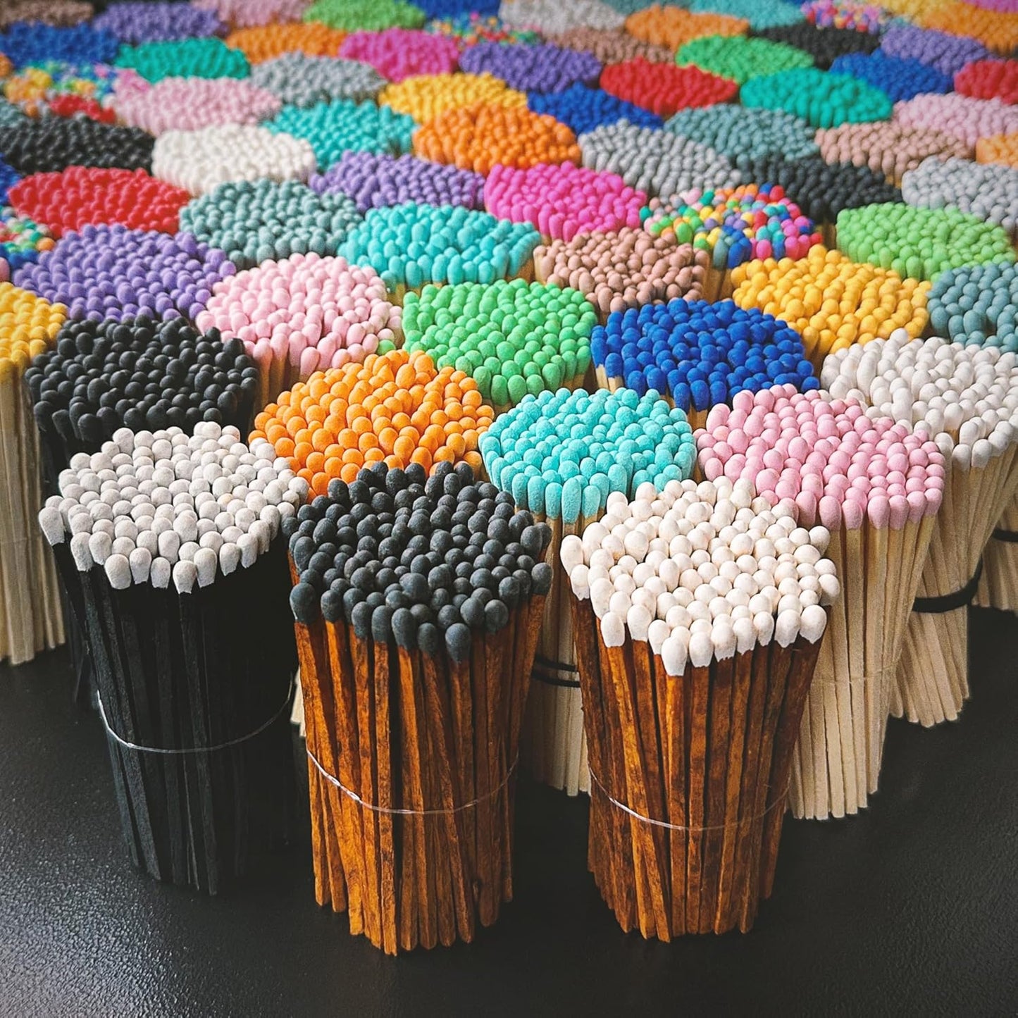 4" Gray Matches (200 Count, with Striking Stickers Included) | Decorative Unique & Fun for Your Home, Gifts, Accessories & Events | Premium Long Wood Safety Matches by Thankful Greetings