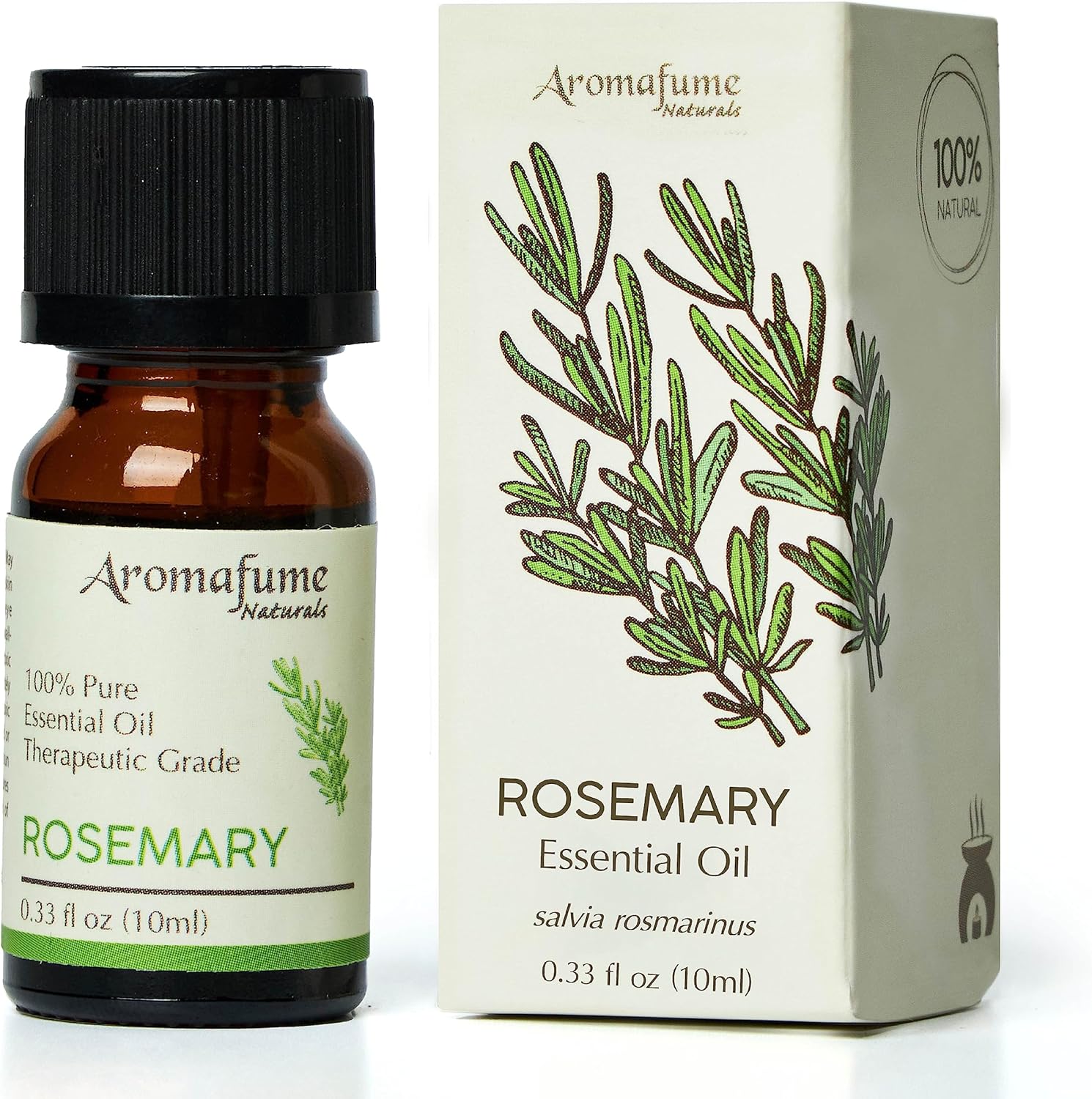 AROMAFUME Rosemary Essential Oil - 100% Natural, Therapeutic Grade Essential Oils - Pure, Woodsy Aromatherapy Oil for Meditation and Home Diffusers - Gifts for Her - 10ml