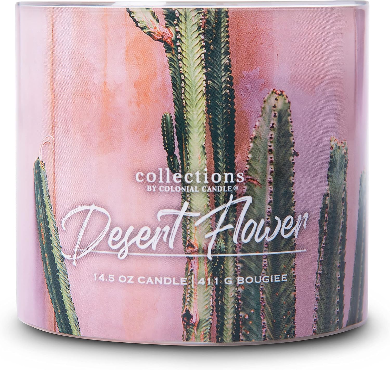 Colonial Candle Desert Flower Scented Jar Candle, Desert Collection, Ivory, 3 Wick, 14.5 oz