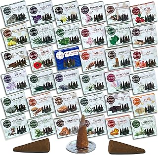 Trumiri Incense Cones Scented - 12 Random Scents - Insence Cones - Dhoop Cones - Large Long Lasting Insense Variety Pack - Inciensos - 10 Conos per Scent - Total 120 Cones