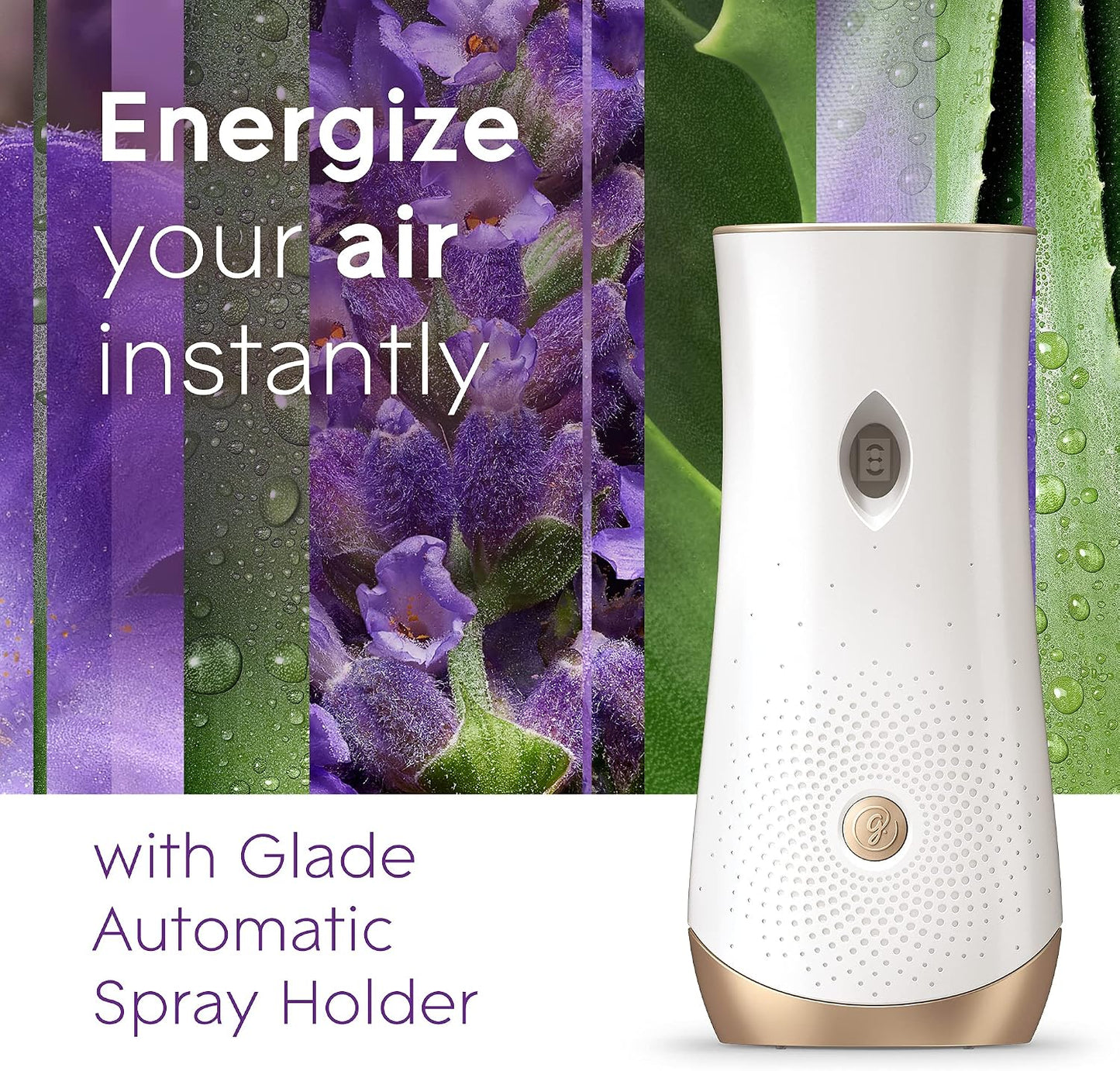 Glade Automatic Spray Refill, Air Freshener for Home and Bathroom, Tranquil Lavender & Aloe, 6.2 Oz, 3 Count