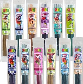 100 Incense Sticks Variety Pack - 10 Assorted Scents - Swag 11" Hand Dipped Perfume Wands - Long Lasting Aromatherapy Incense for Relaxation, Meditation, Yoga – Clean Burning Home Fragrance