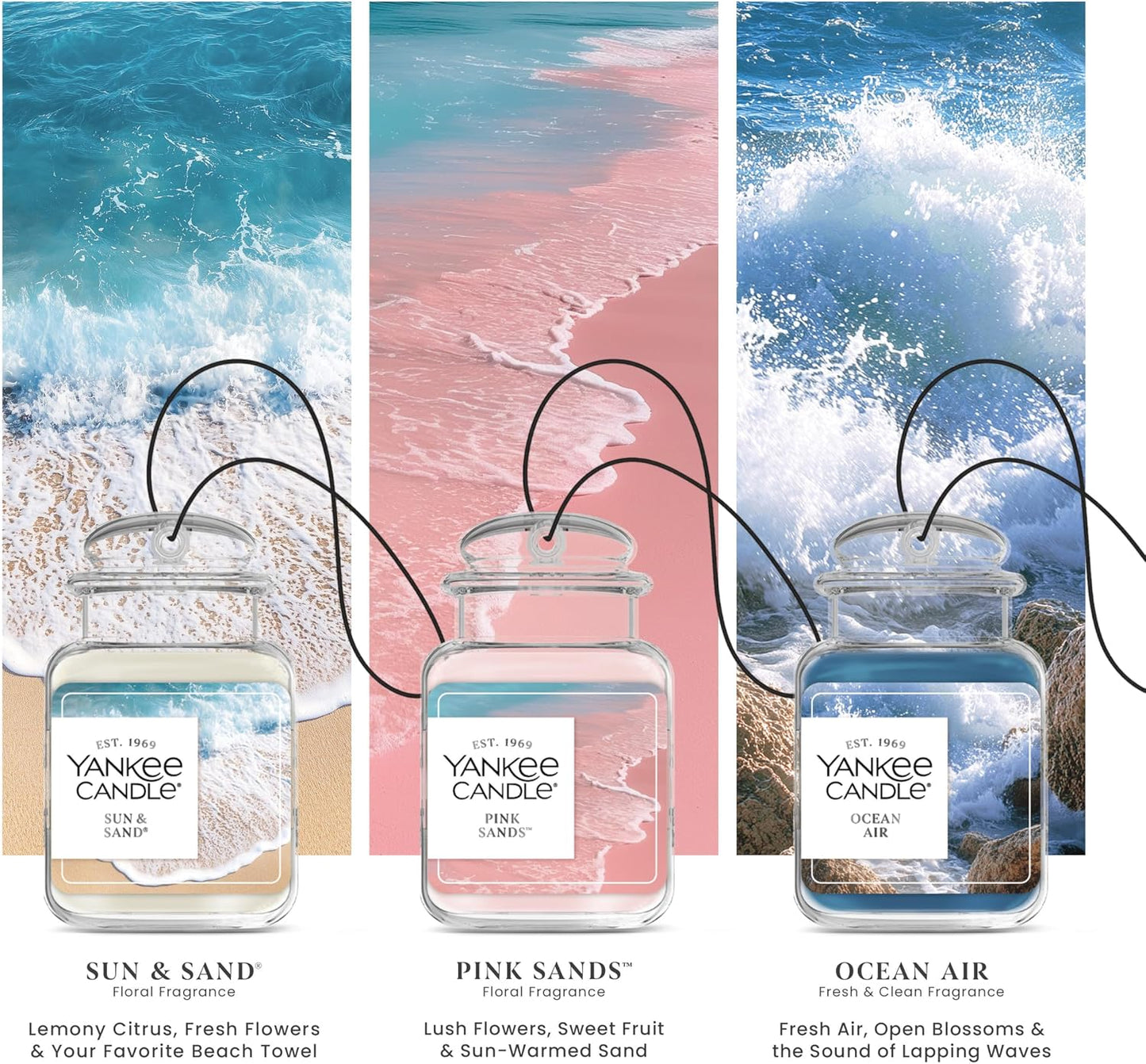 Yankee Candle Variety Pack, Car Jar® Ultimate (3-pk.) with up to Enjoy up to 30 Days of Continuous Fragrance Each