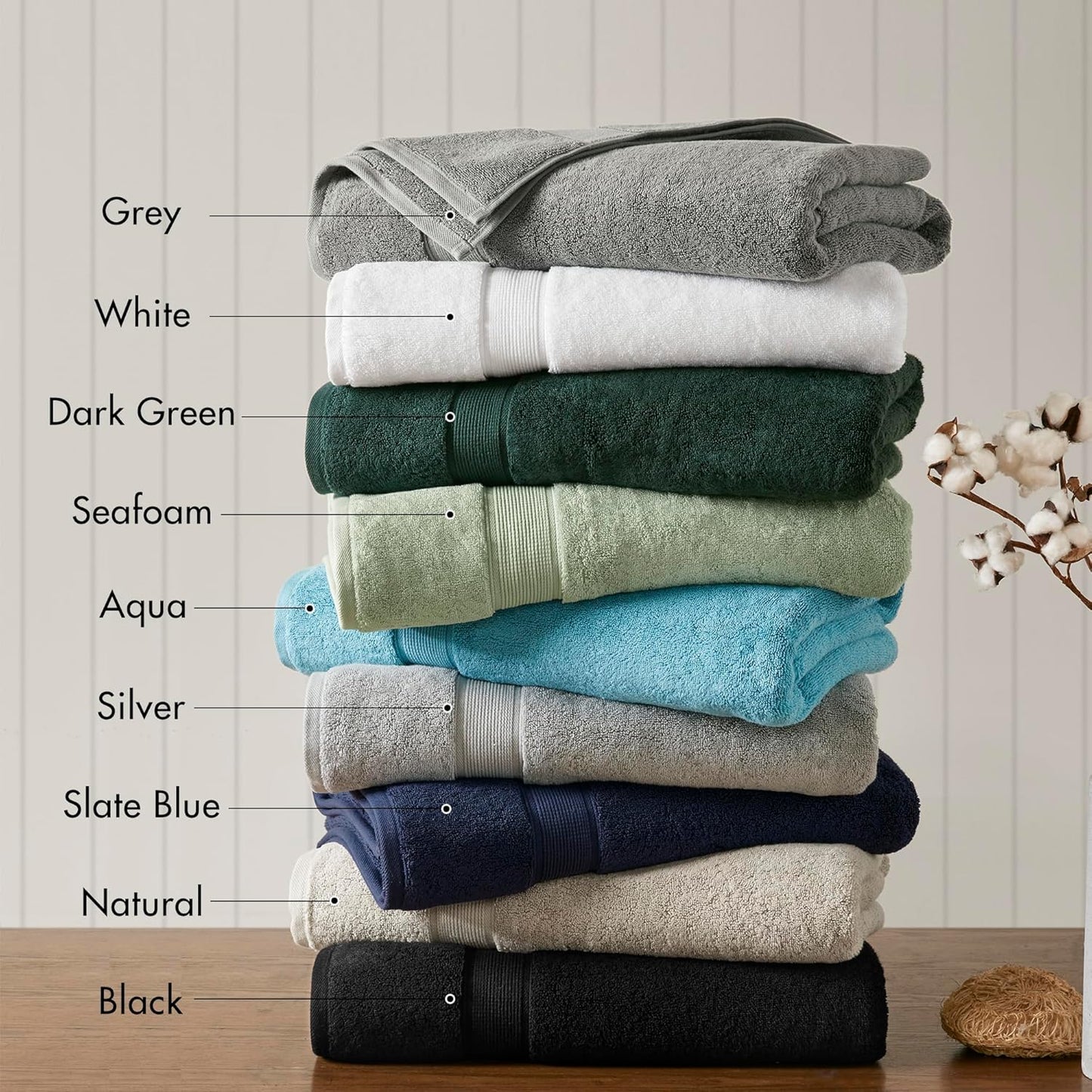 Madison Park 800GSM Bath Sheet Towel Oversized 34" x 68" 2 Pack 100% Cotton Bath Towel Set Highly Absorbent Hotel Spa Quality for Bathroom, Natural
