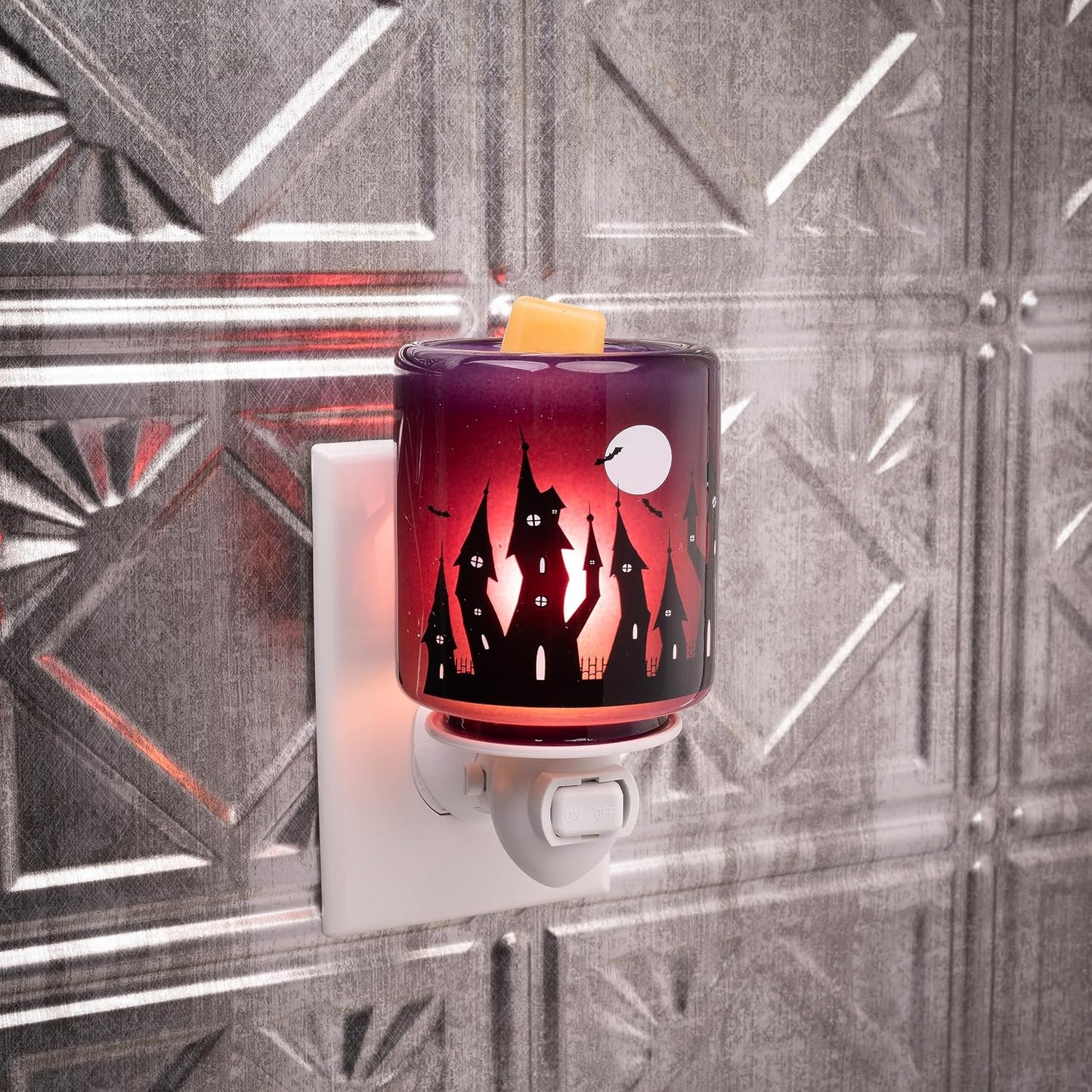 Scentsationals Halloween Collection - Scented Wax Accent Warmer - Spooky Season Wax Cube Melter & Burner - Electric Autumn Fragrance Home Air Freshener & Decoration Bat Haunt