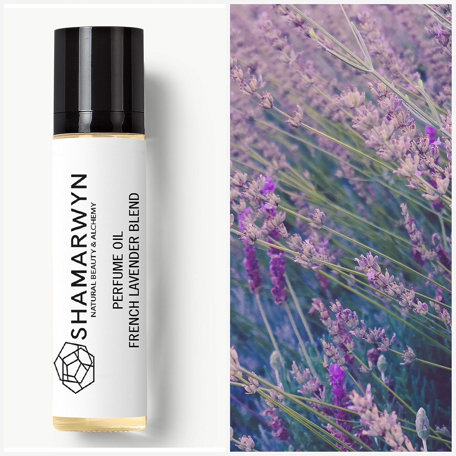 French Lavender Zen Blend Perfume Oil, Organic Jojoba Base with Botanical Lavender, Orange, Wild Marjoram & Frankincense Pure Essential Oils 10ML