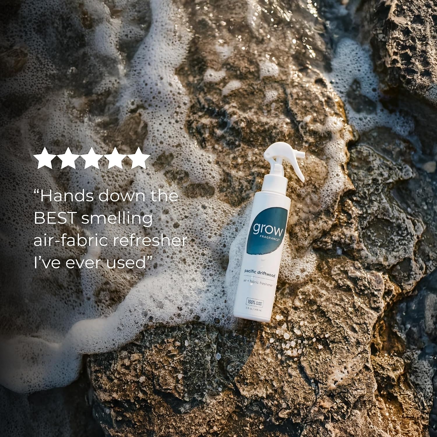 Grow Fragrance Certified Non Toxic, 100% Plant Based Fabric and Room Air Freshener Spray. Made with All Natural Essential Oils (Woodland Sage & Pacific Driftwood 2 pack) 2 x 5oz