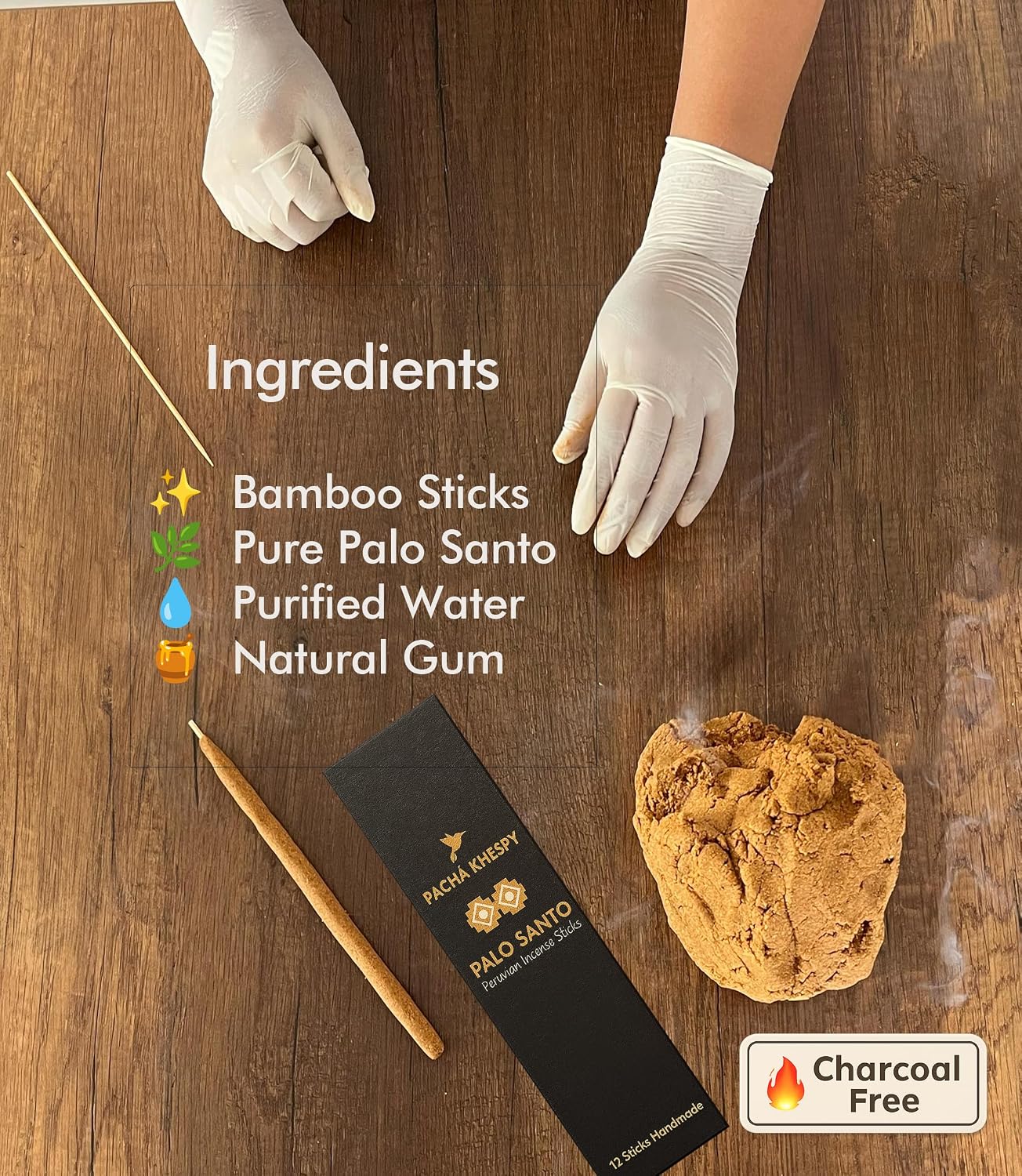 Palo Santo Incense Sticks from Peru 12 Pack Long Lasting Burn Handmade Natural Authentic Holy Wood for Aromatherapy Meditation Energy Cleansing Stress Relief Yoga & Home Fragrance