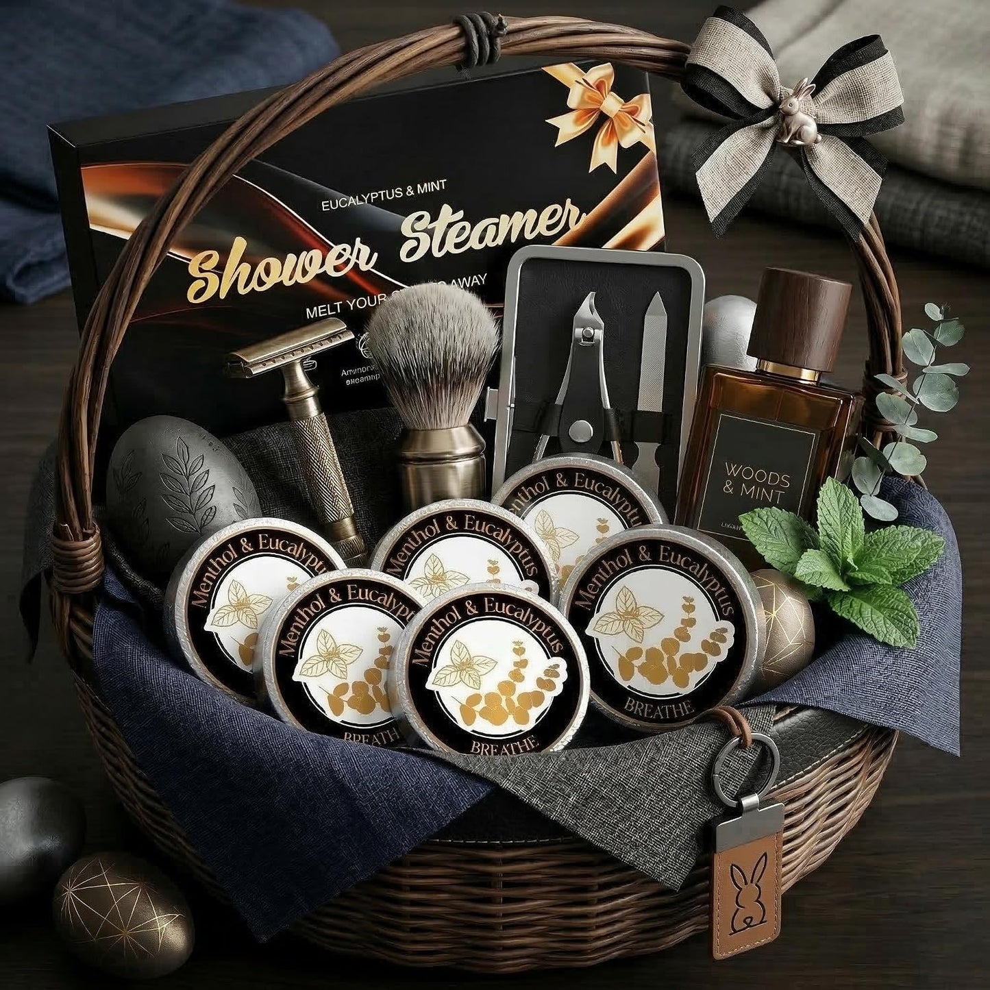 Halloween Boo Basket Stuffers for Him: 6 Packs Eucalyptus Shower Steamers Aromatherapy, Stress Relief Self Care Birthday Gift for Dad Teens Boyfriend, Christmas Stocking Stuffers for Mens Adults 2026