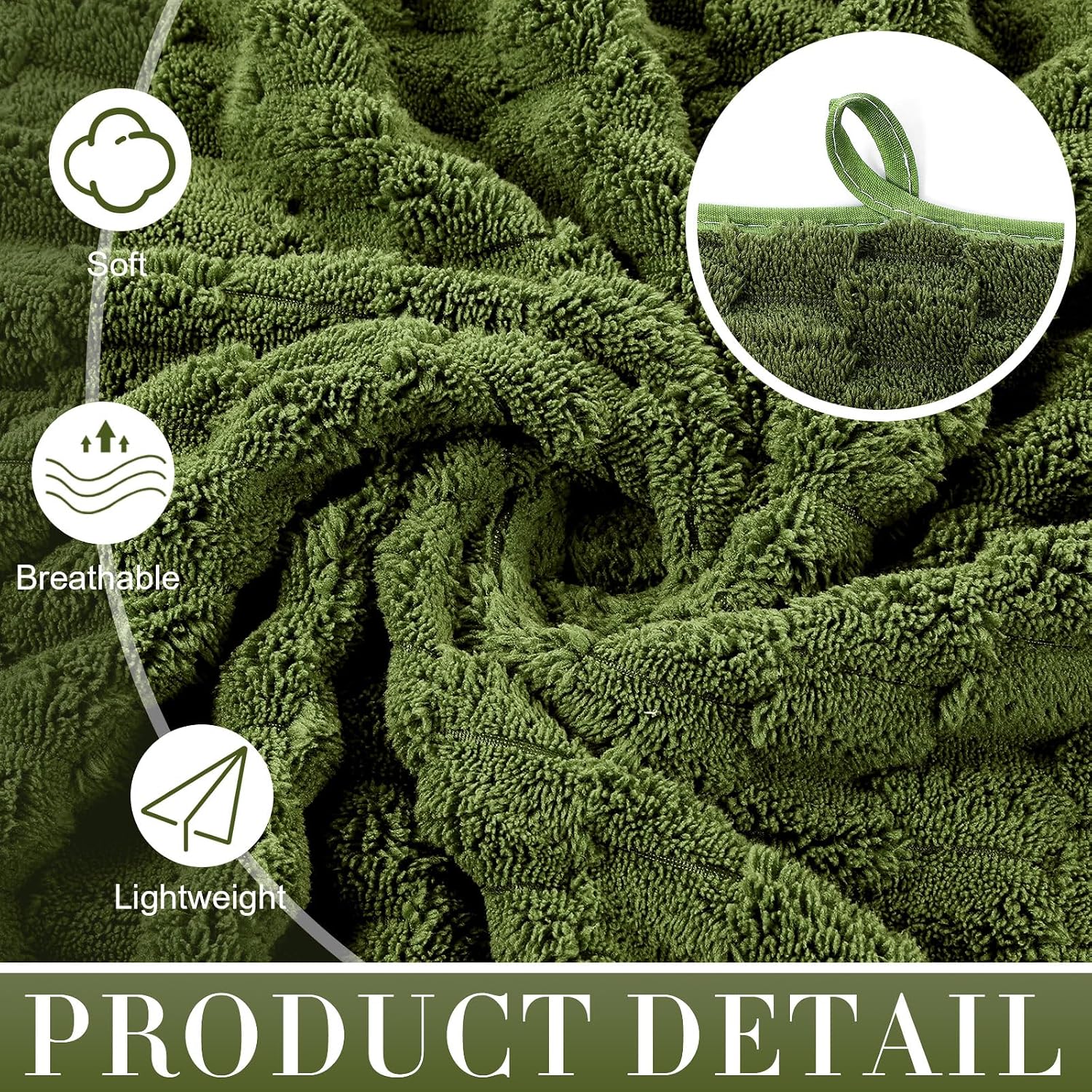 SmoothNovelty Set of 6 Extra Large Bath Towel 40x80 Inches Oversized Bath Sheet 2 Shower Towels 2 Hand Towels 2 Washcloths for Adult Absorbent Quick Dry Bathroom Spa Gym(Cloud Texture,Olive Green)