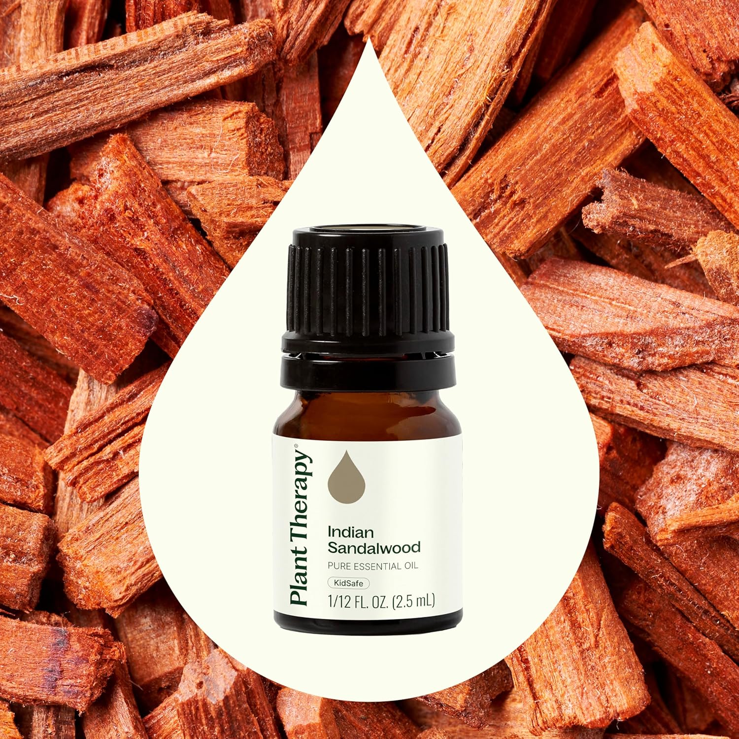 Plant Therapy Indian Sandalwood Essential Oil 2.5 mL (1/12 oz) 100% Pure, Undiluted, Soothing Essential Oils for Skin, Relaxation, and Restful Sleep