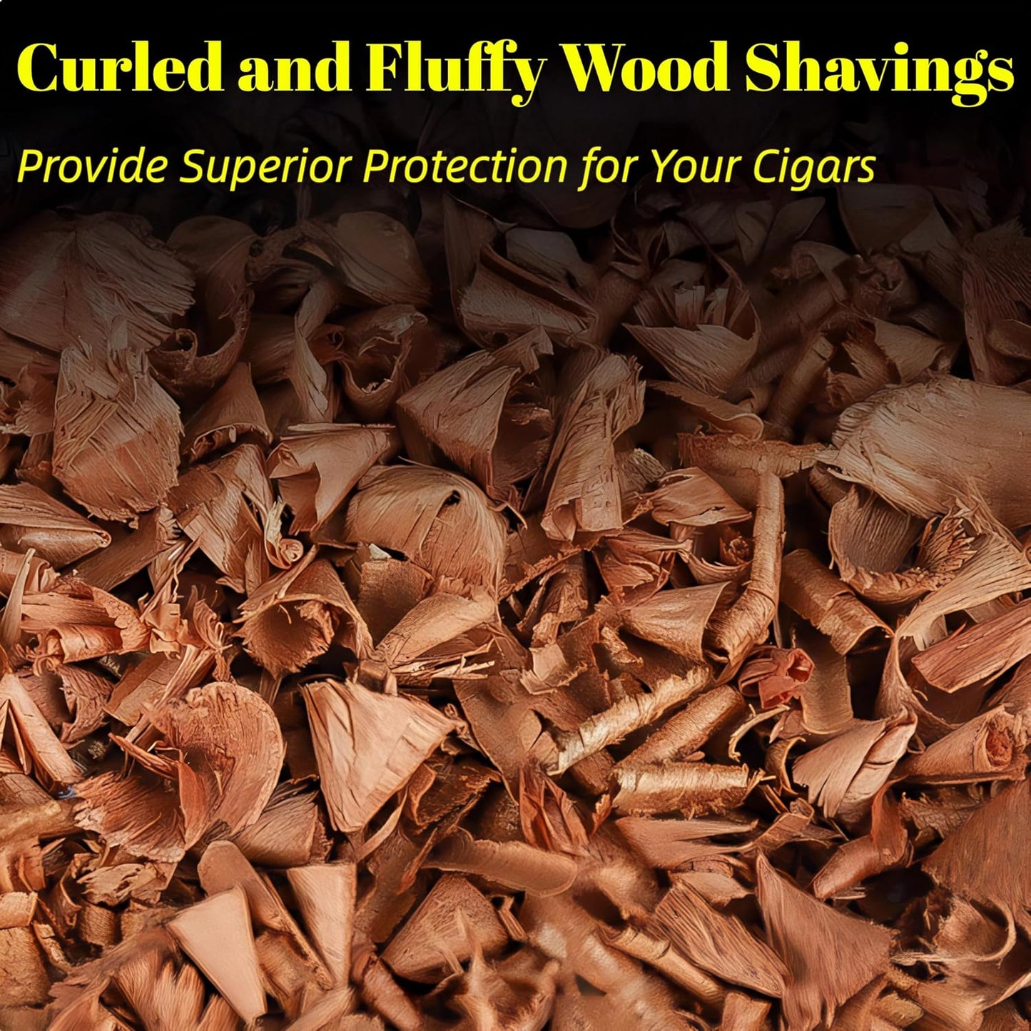 Spanish Cedar Wood Shavings for Cigar Humidors & Boxes - 2oz Humidor Accessories for Cigar Storage (with 2 Sachet)