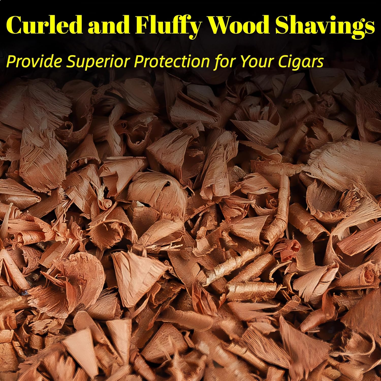 Spanish Cedar Wood Shavings for Cigar Humidors & Boxes - 2oz Humidor Accessories for Cigar Storage (with 2 Sachet)