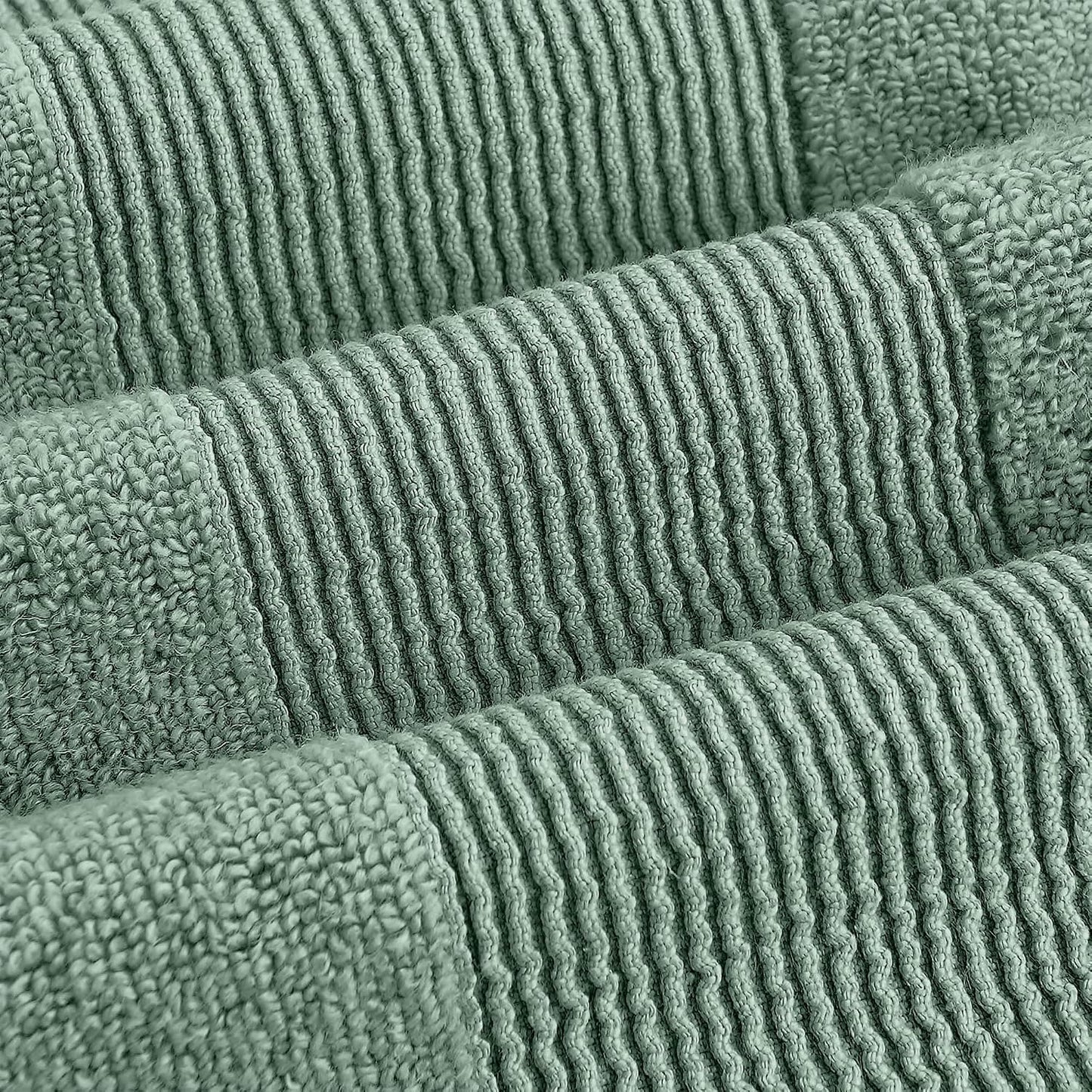 Modern Threads Air Cloud 6-Piece Towel Set - 100% Zero-Twist Cotton, 500 GSM, Quick Dry & Plush, Eucalyptus