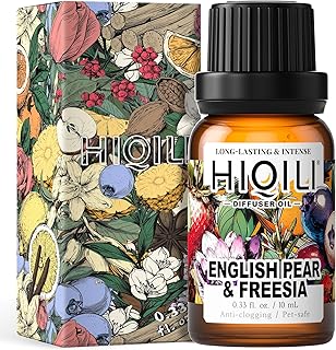 HIQILI English Pear &Freesia Diffuser Oil, Long-Lasting Refill for Humidifiers & Reed Diffusers, Hotel-Grade Scent, Suitable for Home Use - 0.34 Fl Oz