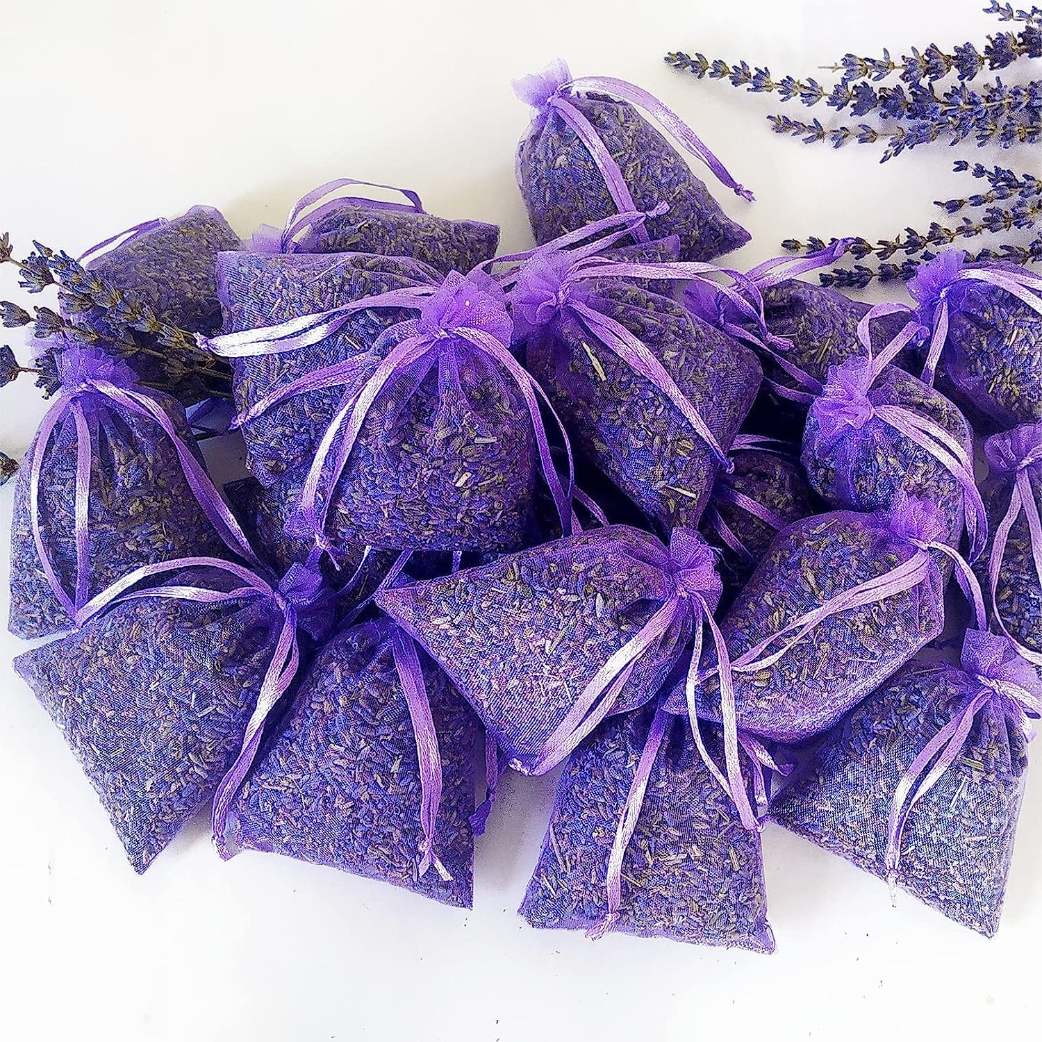 Cedar Space Lavender Sachet bags for drawers and closets,16 Lavendar Sachet Bags,Filled with Premium Grade Dried Lavender,Bridal Shower Favors,Home Fragrance sachet packets,Closet Deodorizer Freshener