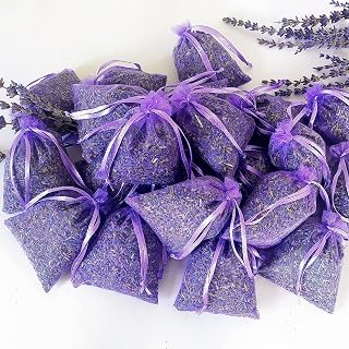 Cedar Space Lavender Sachet bags for drawers and closets,16 Lavendar Sachet Bags,Filled with Premium Grade Dried Lavender,Bridal Shower Favors,Home Fragrance sachet packets,Closet Deodorizer Freshener