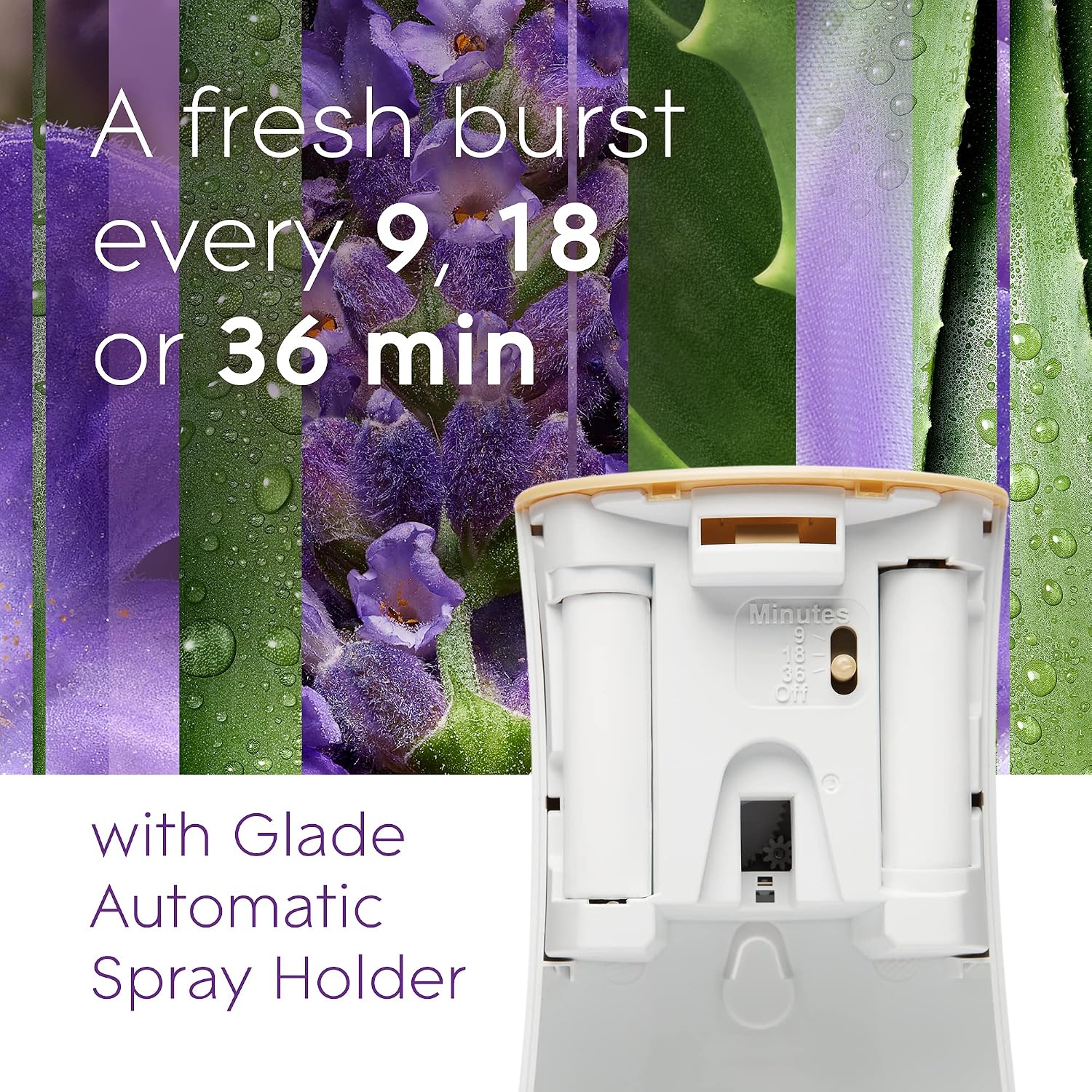 Glade Automatic Spray Refill, Air Freshener for Home and Bathroom, Tranquil Lavender & Aloe, 6.2 Oz