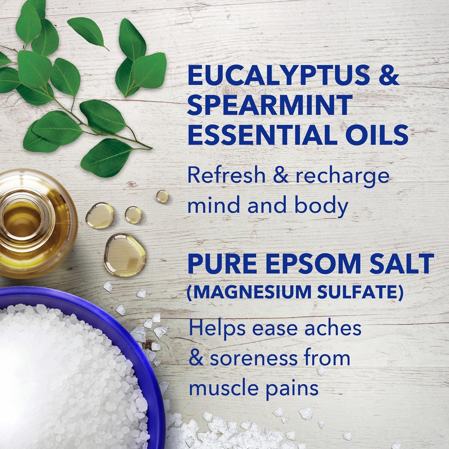 Dr Teal's Pure Epsom Salt, Relax & Relief with Eucalyptus and Spearmint, 3 lb (Pack of 4)