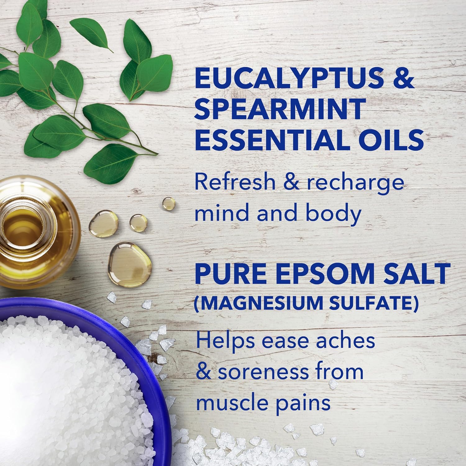 Dr Teal's Pure Epsom Salt, Relax & Relief with Eucalyptus and Spearmint, 3 lb (Pack of 4)
