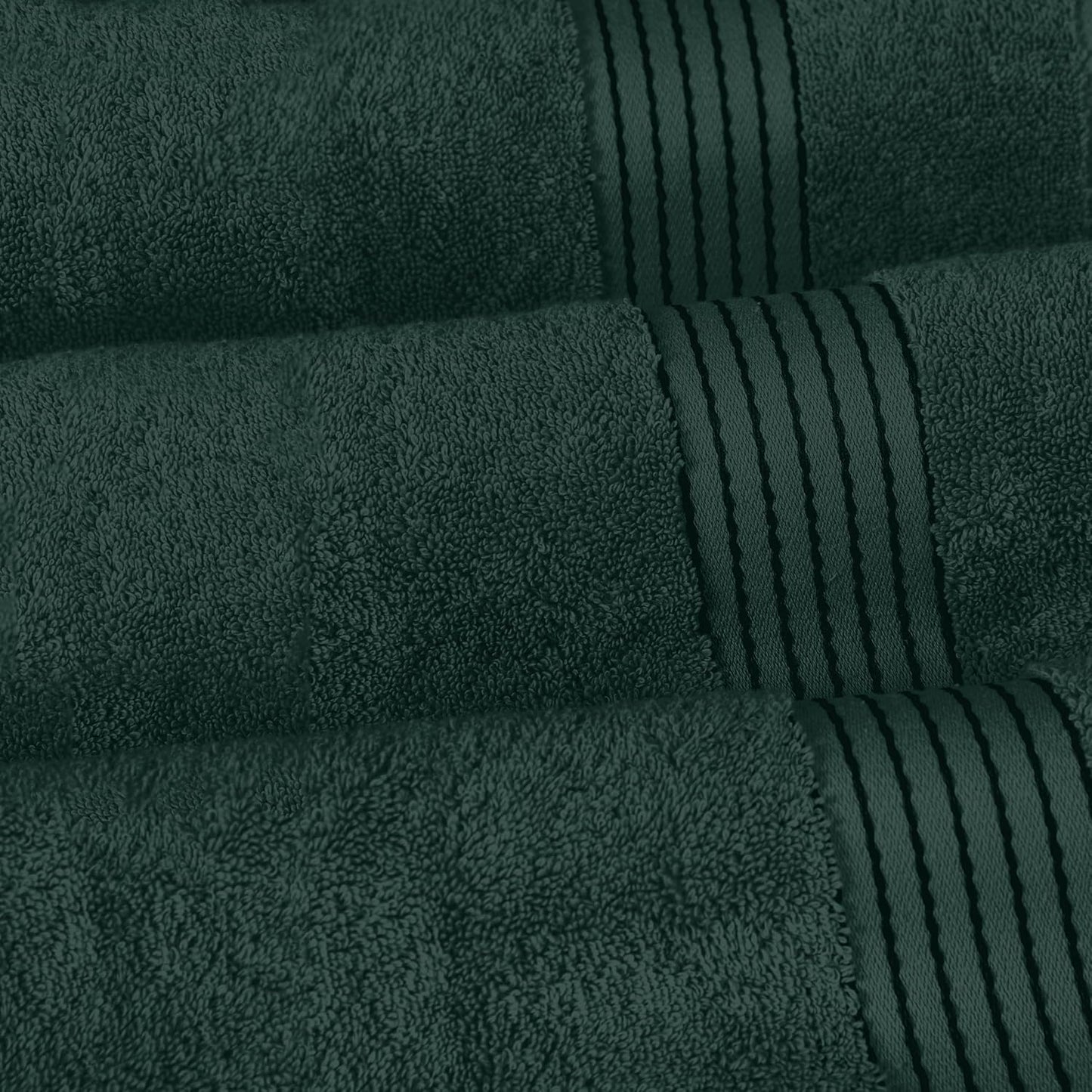 Elegant Comfort Premium Turkish Cotton 2 Pack Bath Towel Set - 27 x 54 inch, Luxurious Hotel Spa Quality 100% Turkish Cotton 2PC Bath Towel Set - Highly Absorbent - Soft Bathroom Towels, Hunter Green