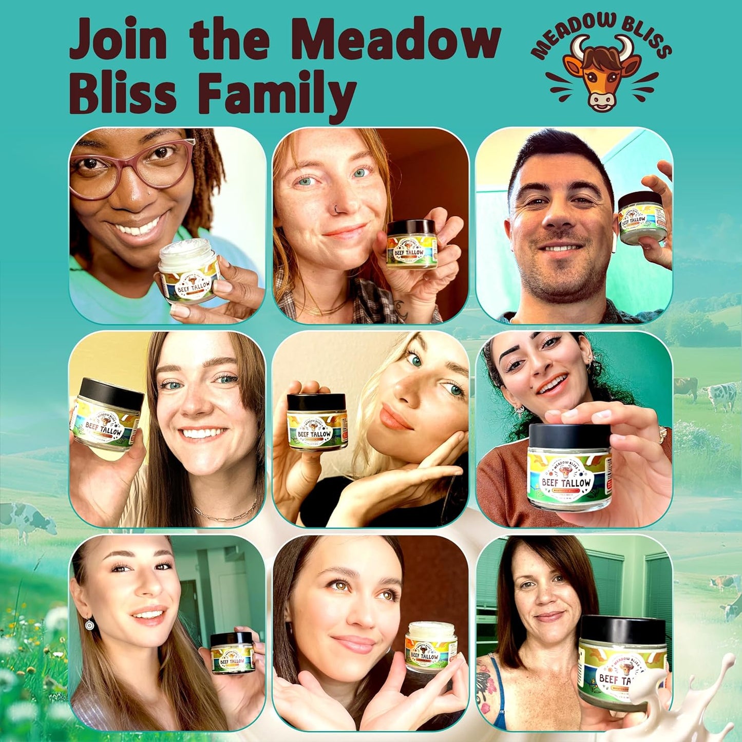 Beef Tallow for Skin - Moisturizer Cream - 100% Grass Fed - Whipped Beef Tallow - Organic Jojoba Oil - Organic Shea Butter - Supports Eczema, Rosacea+ - Made in USA - Citrus Breeze - 2 oz