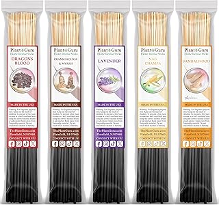 Top 5 Incense Sticks Variety Set Bulk 500 Pack - 11" Sticks, 5 Bundles of 100 Sticks Per Bundle - Dragons Blood, Frankincense and Myrrh, Lavender, Nag Champa, and Sandalwood.