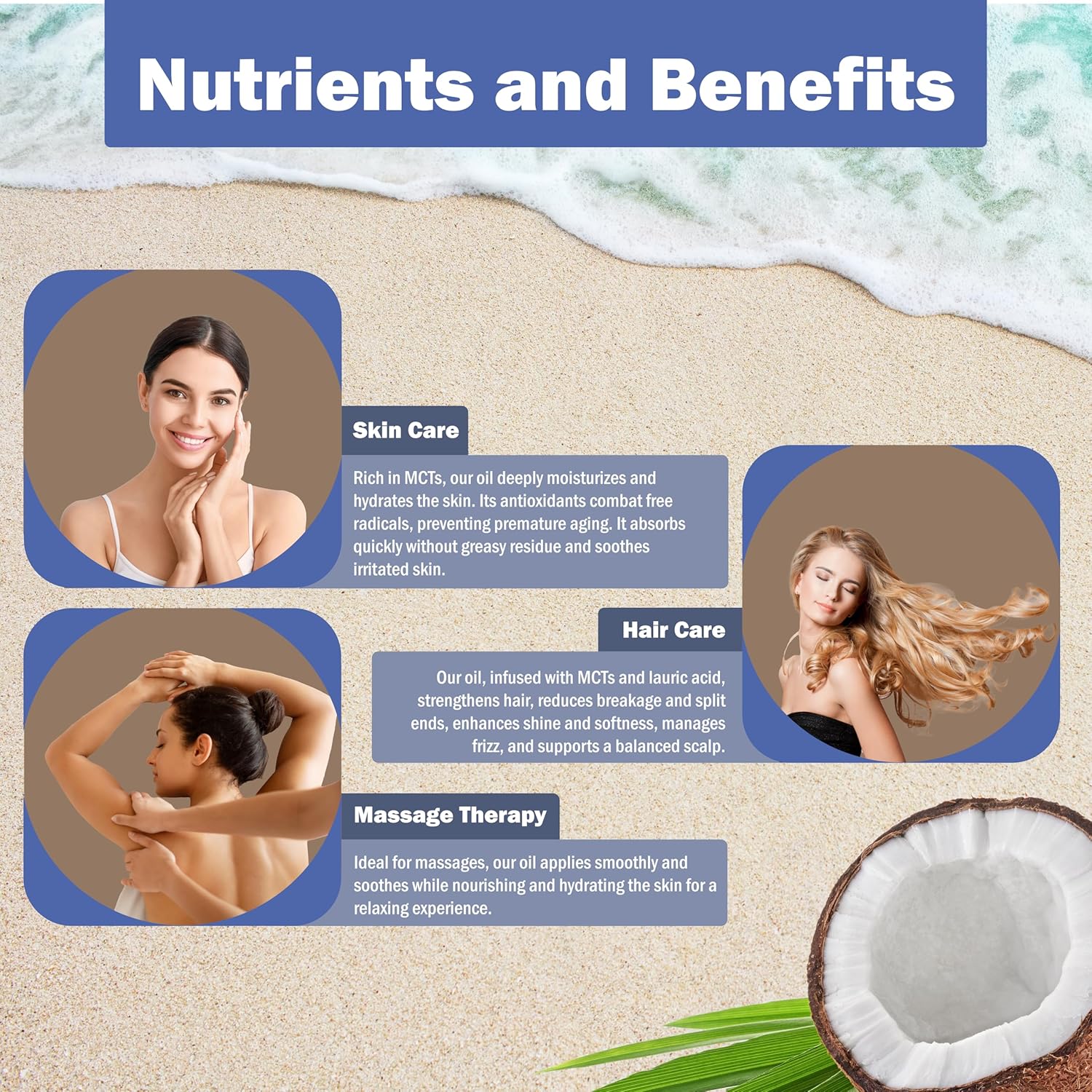 Plant Guru Fractionated Coconut Oil 32 fl. oz 100% Pure MCT Natural Carrier - Skin, Face, Body, Massage and Hair Growth Moisturizer, Great for Diluting Aromatherapy Essential Oils