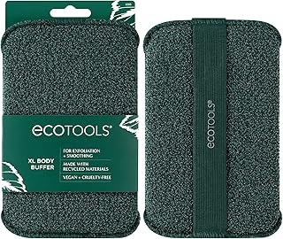 EcoTools XL Body Buffer, Exfoliating Body Scrubber, Large Sponge for Whole Body Cleansing, Quickly Remove Dry Skin, Eco-Friendly Bath Accessory for Men & Women, Cruelty-Free, 1 Count