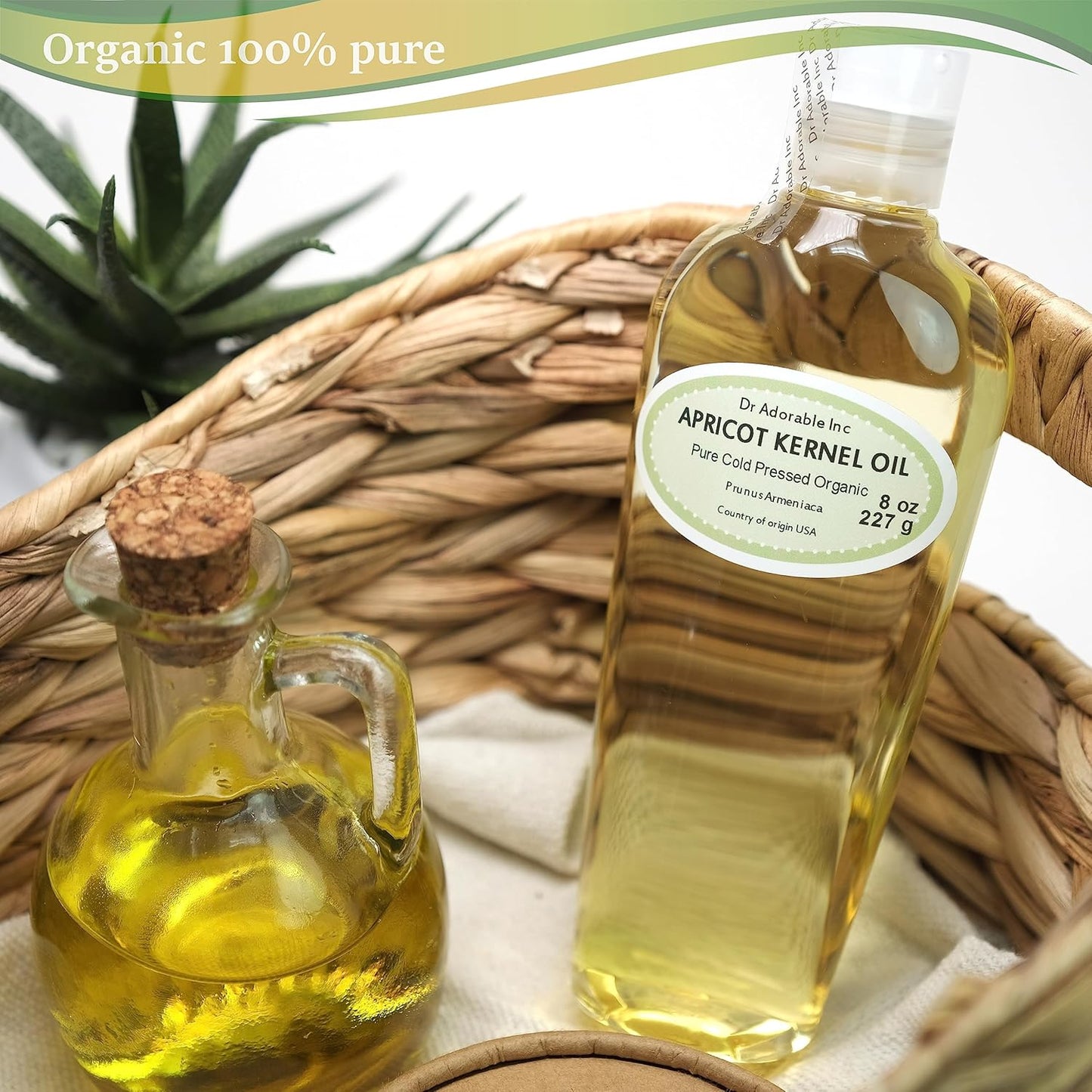 Dr Adorable - 8 oz - Apricot Kernel Oil - 100% Pure Natural Organic Cold Pressed