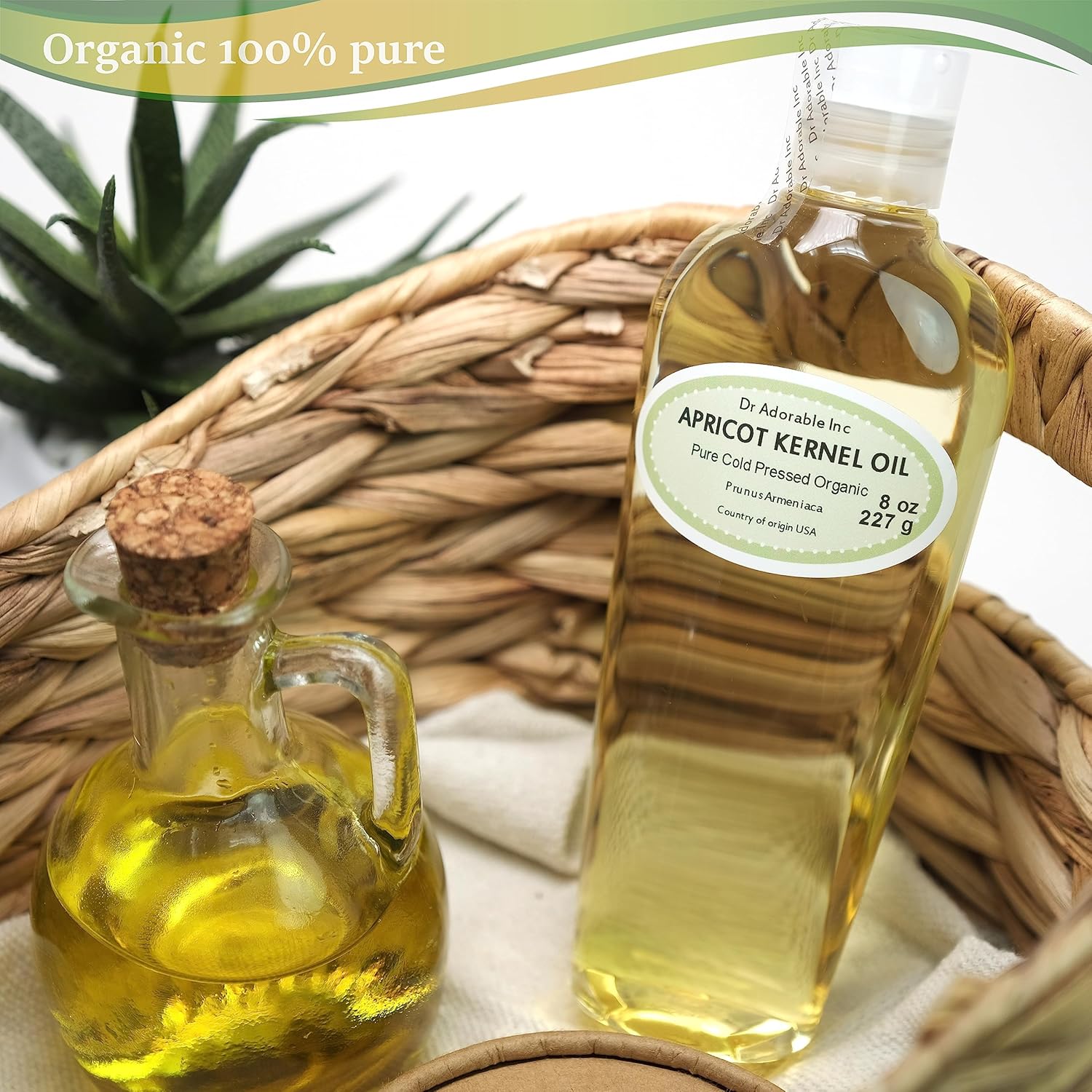 Dr Adorable - 8 oz - Apricot Kernel Oil - 100% Pure Natural Organic Cold Pressed